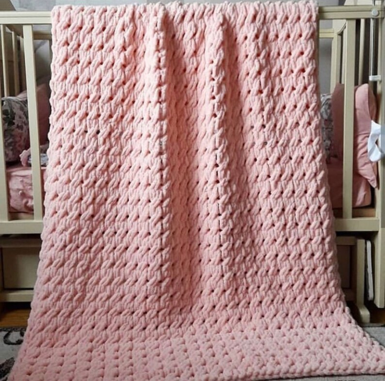 Colorfull Hand Knit Baby Girl Blanket Handmade Soft Blanket Etsy
