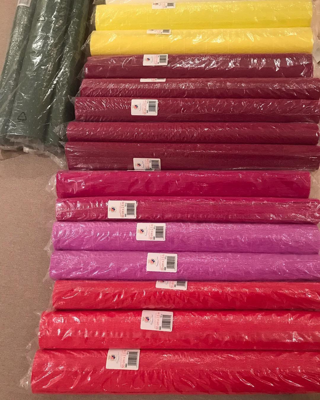 Italian Crepe Paper Rolls, Paper flowers, Wrapping paper, decor, Pape…