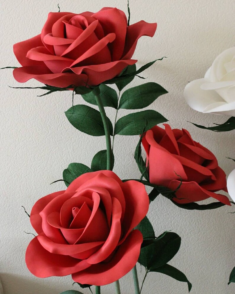 Giant Paper Flowers Izolon Flowers With Stems giant Paper Etsy