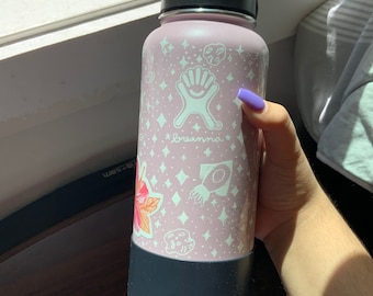 decorated white hydro flask