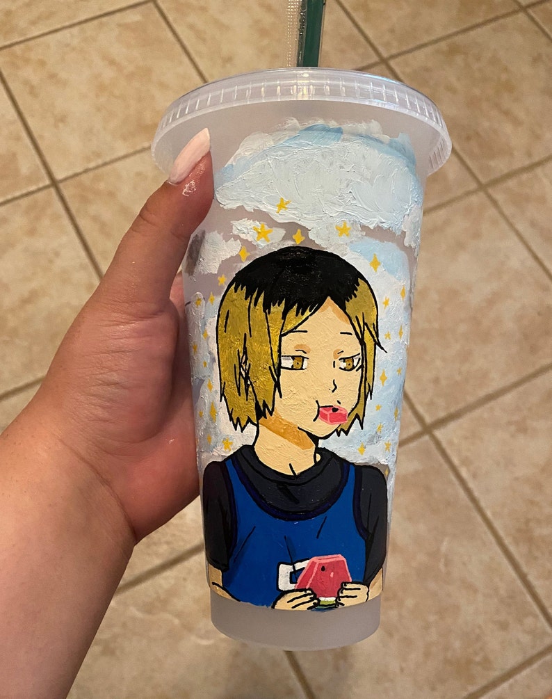 Custom Painted Starbucks Cup Anime | Etsy