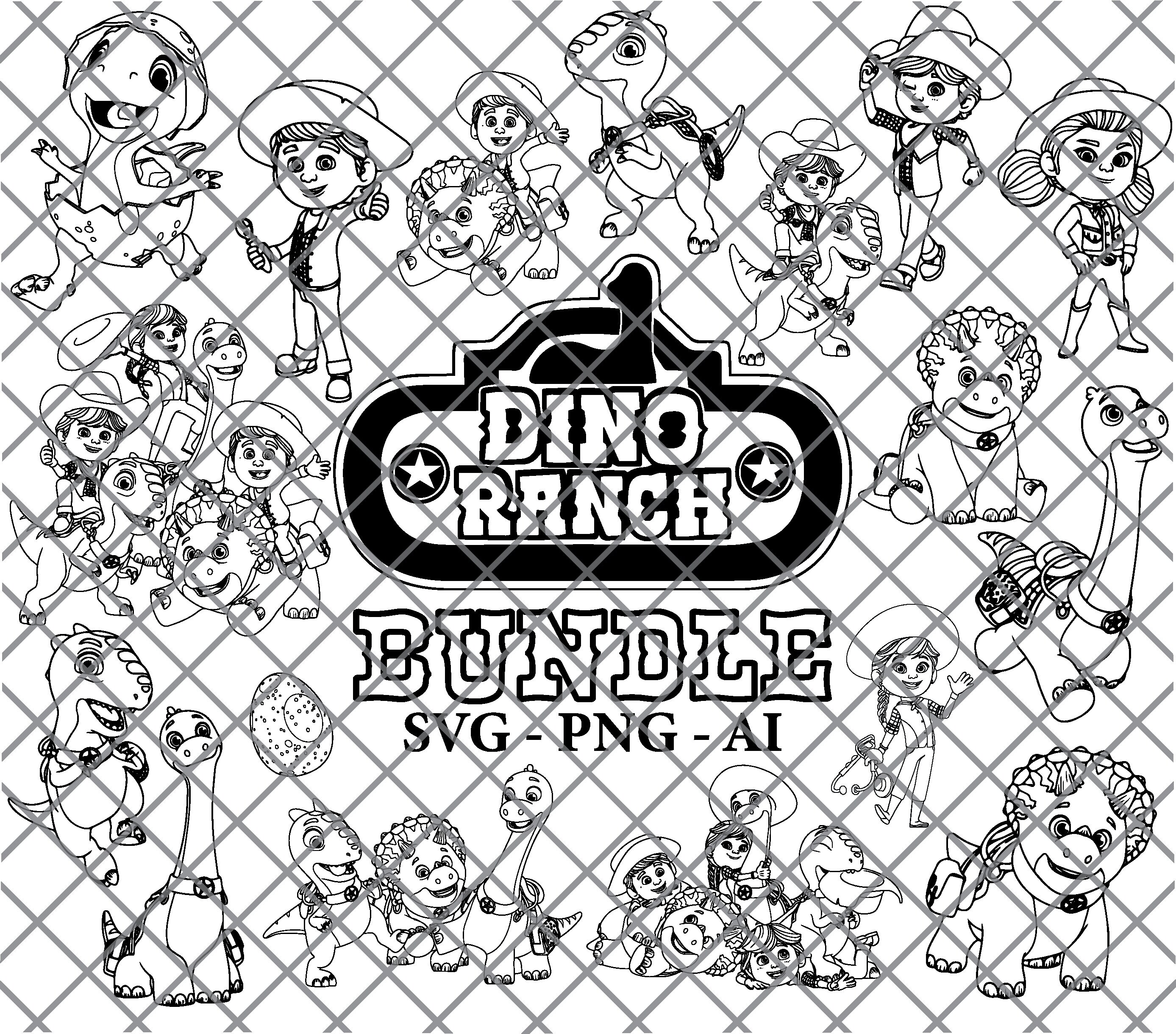 Dino Ranch Bundle High Quality Files SVG PNG AI | Etsy