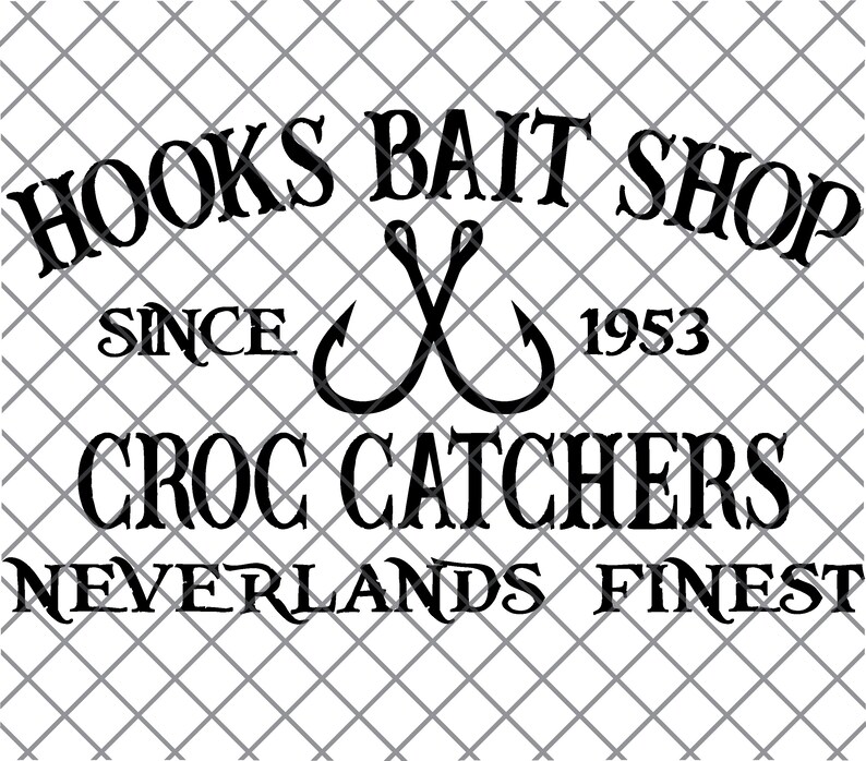 Hooks Bait Shop Croc Catchers File High Quality Etsy