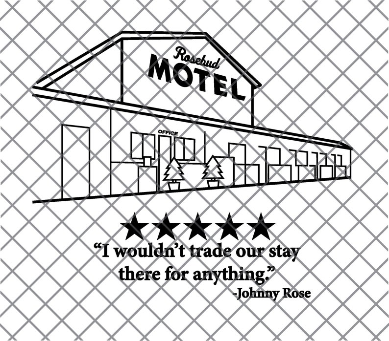 Rosebud Motel Line Drawing Review High Quality File Etsy