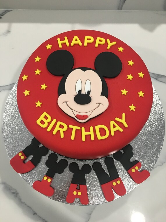 Disney Mickey Mouse Face Cake Topper Birthday Party Etsy