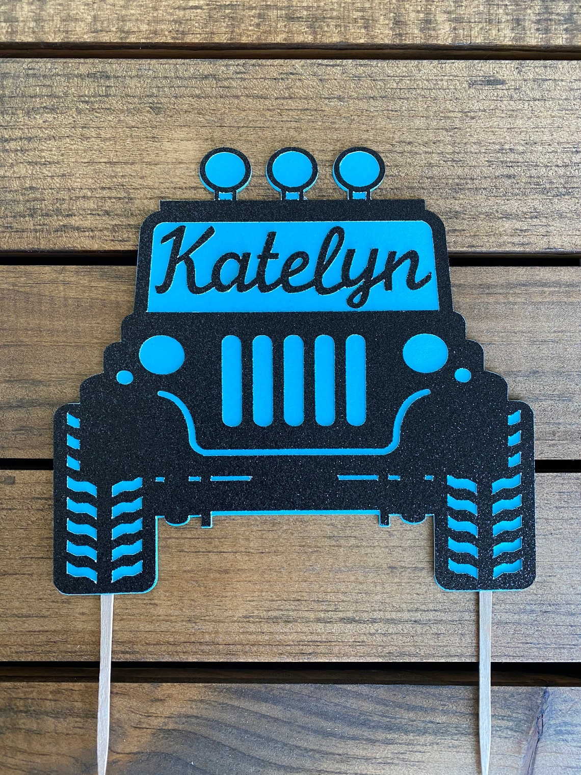 Personalized Off Road Jeep Vehicle Cake Topper with Name Jeep Etsy