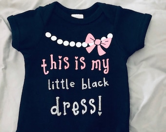 my first little black dress onesie