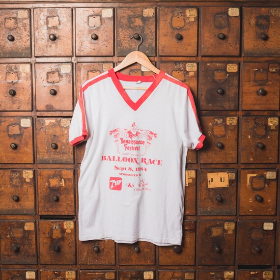 1984 Renaissance Festival V-Neck Ringer Tee