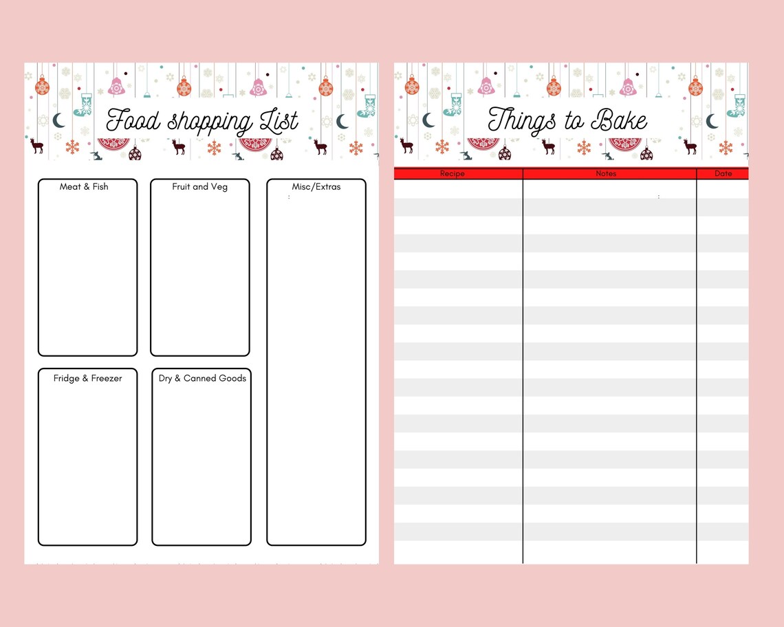 Christmas Planner Xmas planner 2020 Christmas Planner | Etsy