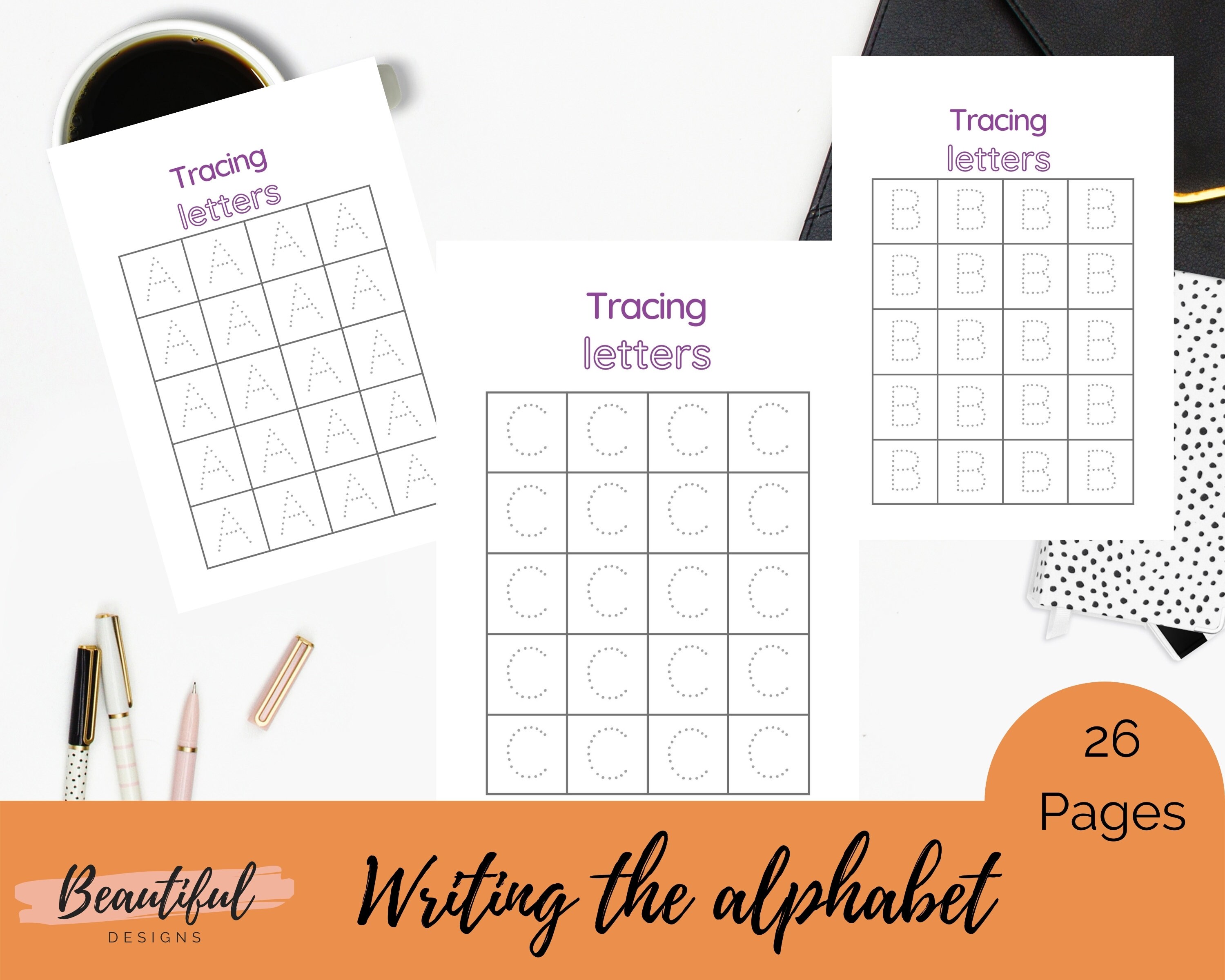 Learn to write Handwriting practise printable worksheets | Etsy