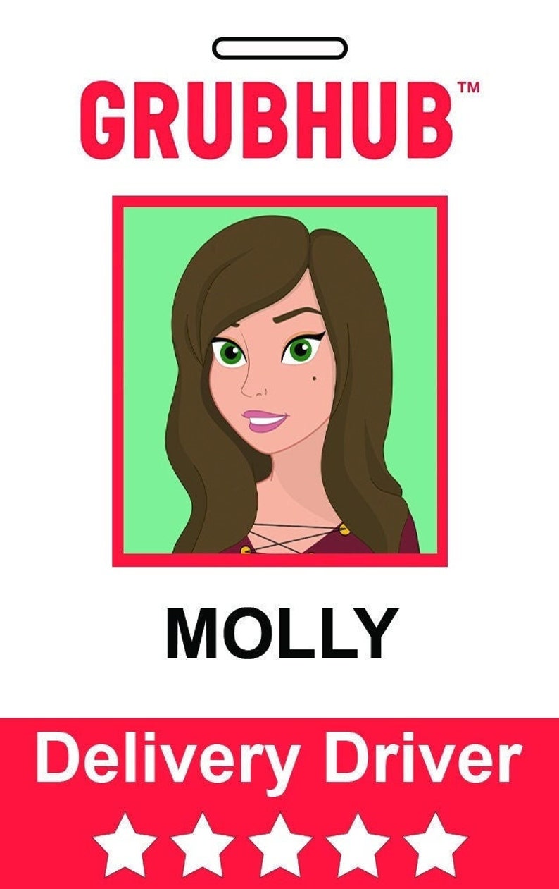 Grubhub Driver ID Card Etsy