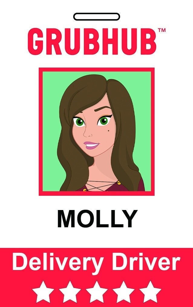 Grubhub Driver ID Card Etsy