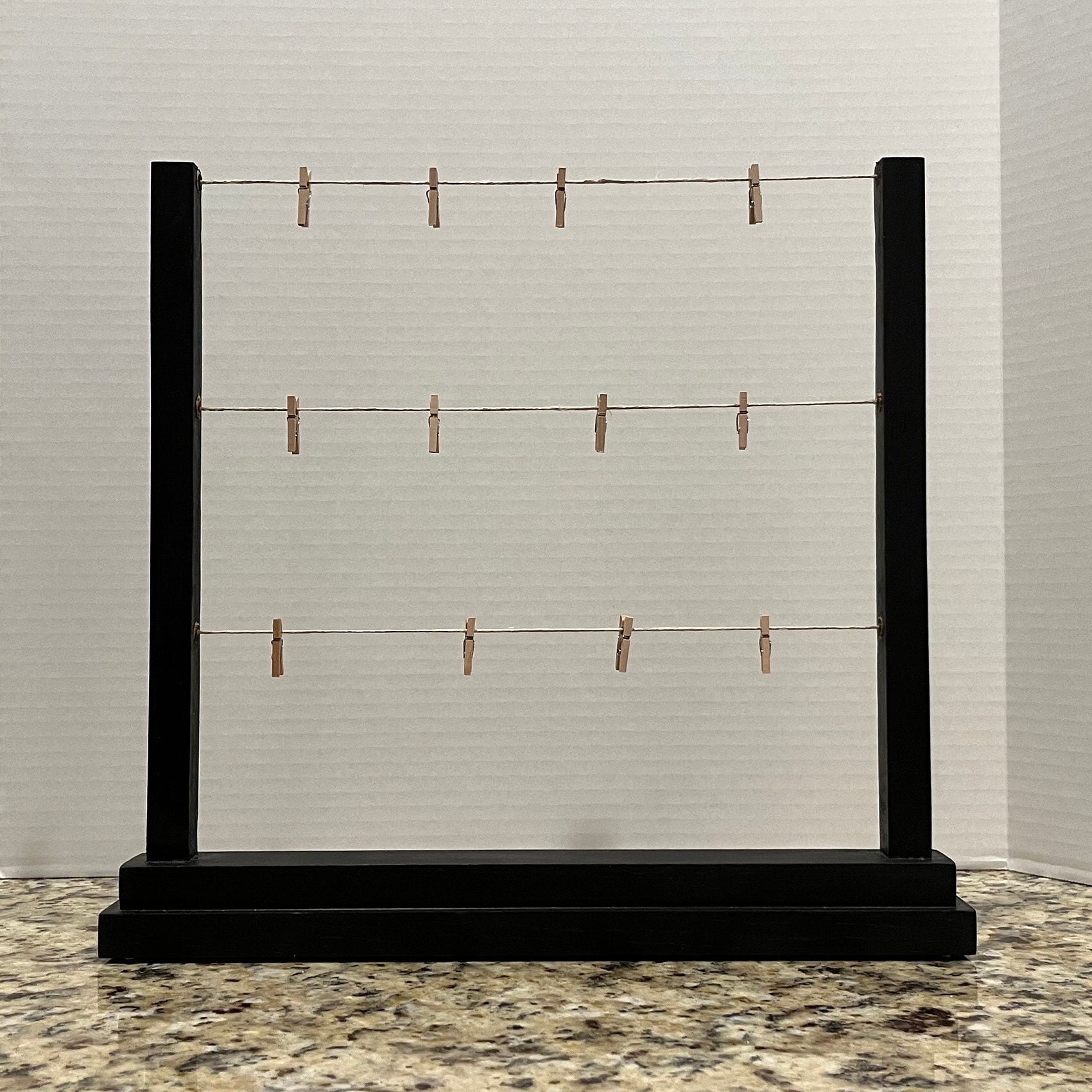 Tabletop Clothesline Picture Stand Etsy