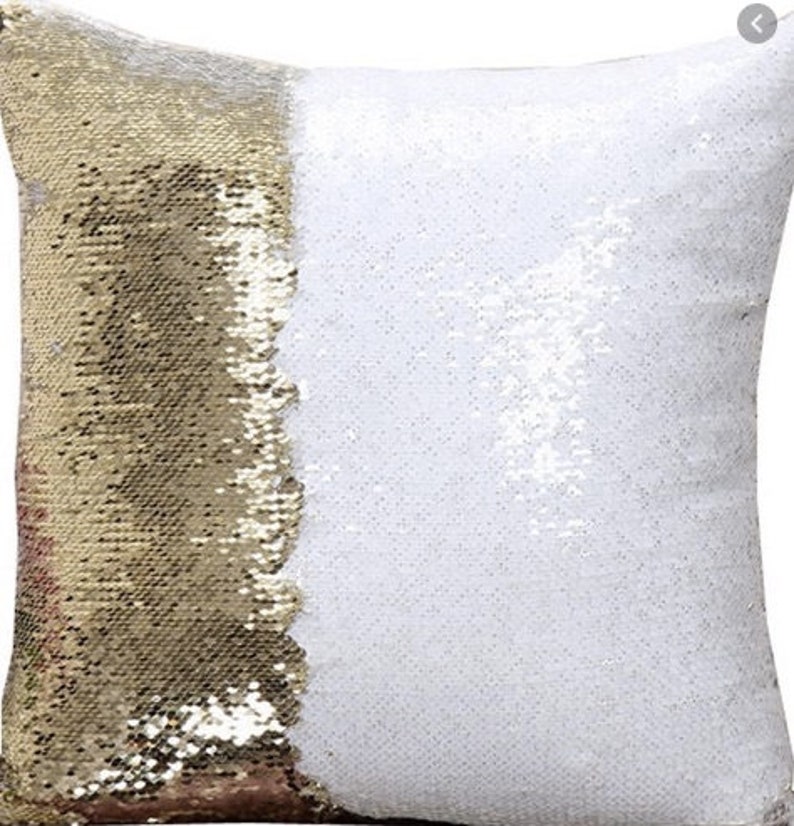 Floral Letter Personalised Magic Mermaid Pillow Name Pillow Unicorn Pillow Decorative Pillow | Custom Sequin Reversible Pillow