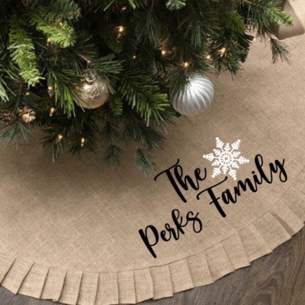 Monogram Tree Skirt Etsy