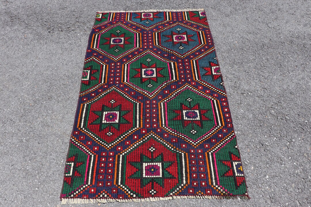 Red Kilim Turkey Kilim Turkish Kilim 3x4.6 Ft Small Kilim Etsy UK