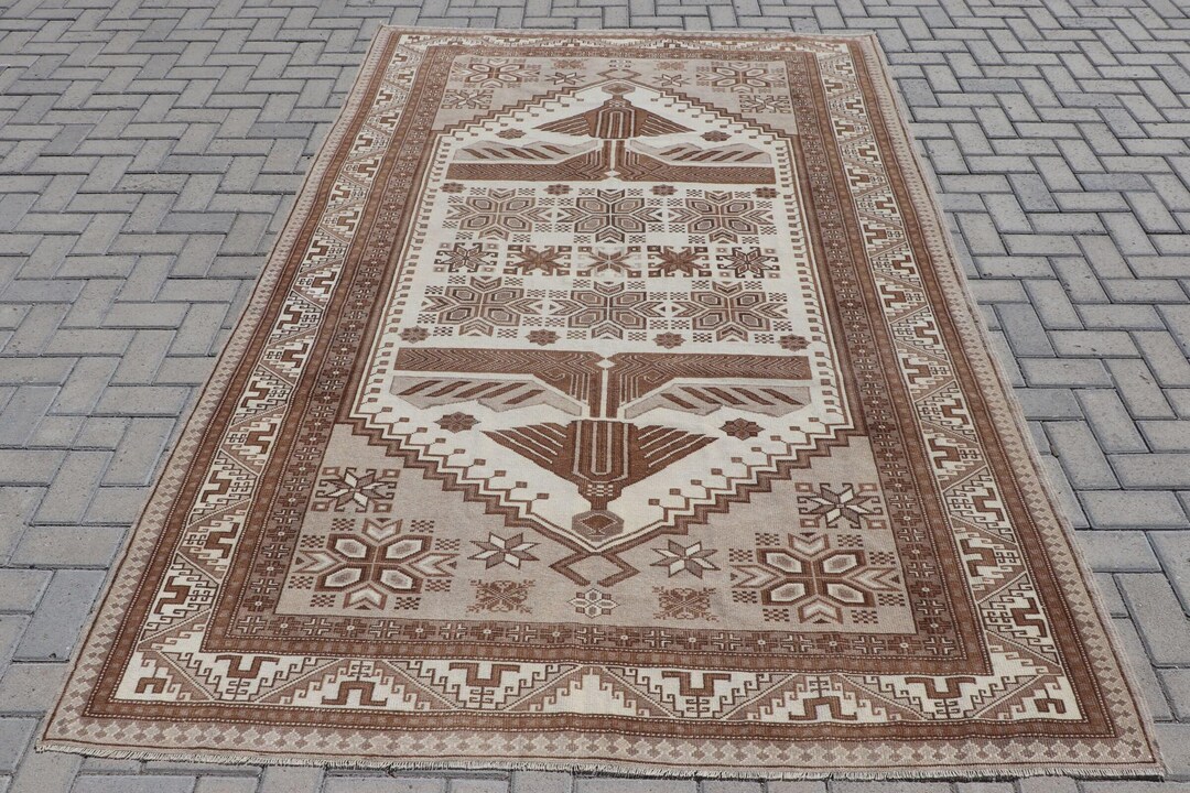 Large Turkish Rug Large Turkish Rug, Vintage Kilim, Beige Carpet, Handwoven, 189x279cm ...