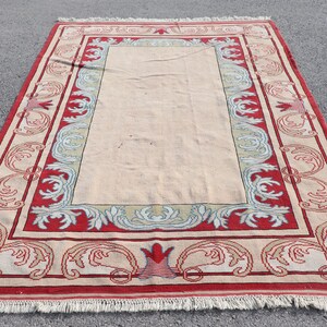 Vintage Rug, Turkish Rug, Large Rug, Home Decor Rug, 71x96 inches Beige Carpet, Handwoven Oversize Rugs, Living Room Rugs,  7702