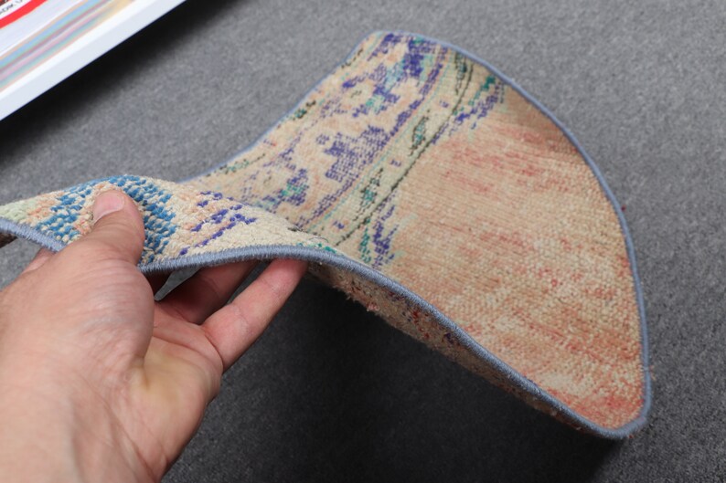 Round Rug, Small Rugs, Vintage Rug, Turkish Rug, Muted Oushak Rug, Rugs