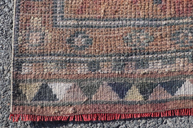 Herki Rug Vintage Rug Decorative Corridor Carpet Runner Carpet 30x137 Inches Purple Carpet Turkish Rug 6088 Antique Carpet