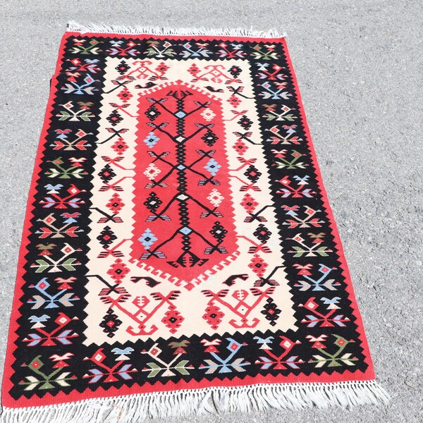 Aztec Kilim - Blue Multi (9' x 12') Foldable Rug