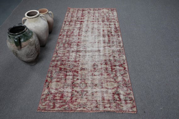 ヴィンテージ トルコ ラグ、93 x 198 cm ランナー、3 x 6 フィート