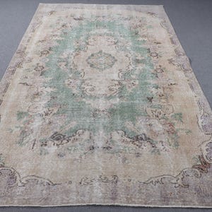 6x9 Large Rug, Turkish Rug, Vintage Rug, Oushak Rug, Rugs For Living Room, 5.6x9.4 ft Beige Rug, Vintage Turkish Rug, Boho Large Rug,