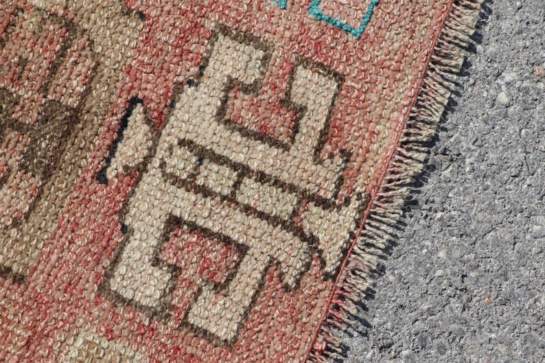 Decorative Vintage Rug Organic Rug,Handmade Rug Turkish Rug Muted Rug 4368 Antique Rug Area Rug Oriental Rug Oushak Rug 8.5x4.4 feet