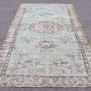 Turkish Rug, Large Carpet, Vintage Rug, Home Decor Rug, 66x110 inches Beige Carpet, Turkey Oversize Rug, Salon Rugs,  7670