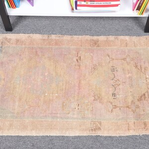 Vintage Turkish Rug, Small Rug, Anatolian Rug, 2x3 ft Faded Oushak Rug, Rustic Decor, Bohemian Style, Entryway Rug, 10005