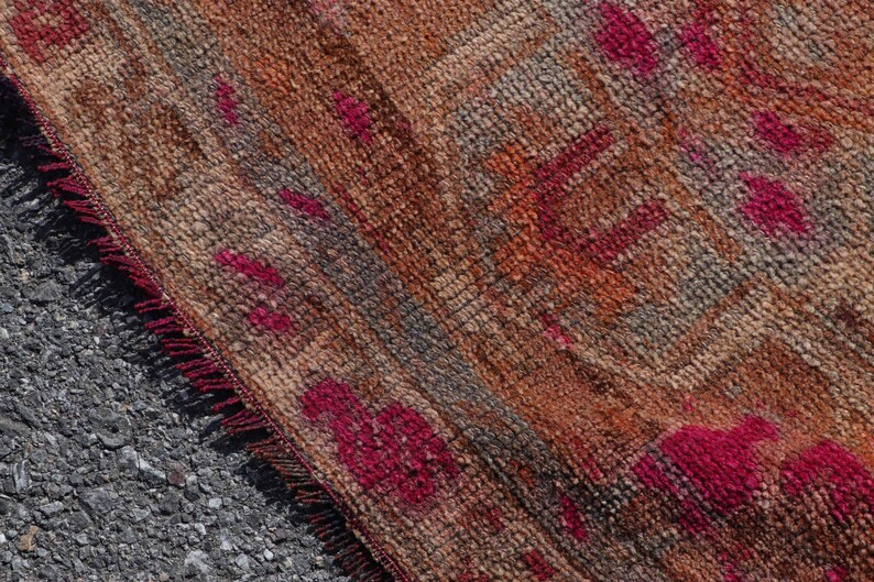 27x120 Inches Beige Rug Turkish Rug Vintage Rug Herki Rug 6185 Handmade Corridor Carpet Runner Rug Outdoor Rug Kitchen Rugs