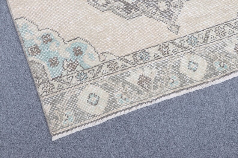 Turkish Patchwork Rugs Vintage Oushak Runner Rug 3x11.5 Ft (90x352 Cm), Turkish Beige ...