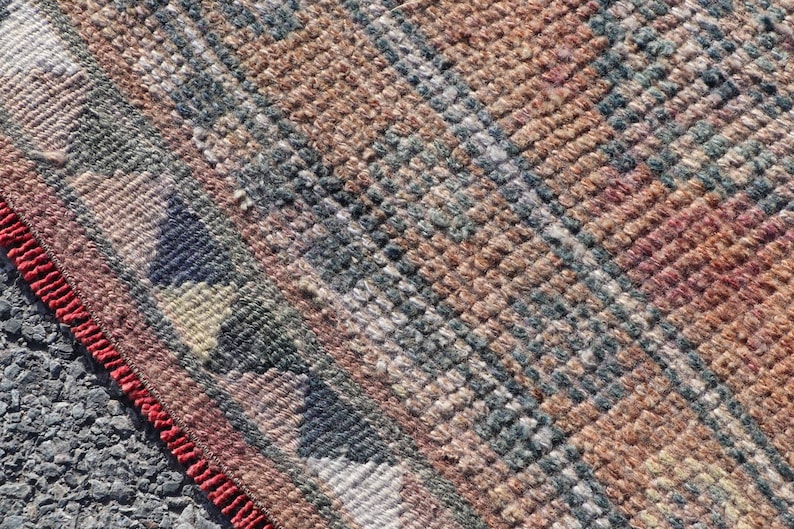 Herki Rug Vintage Rug Decorative Corridor Carpet Runner Carpet 30x137 Inches Purple Carpet Turkish Rug 6088 Antique Carpet