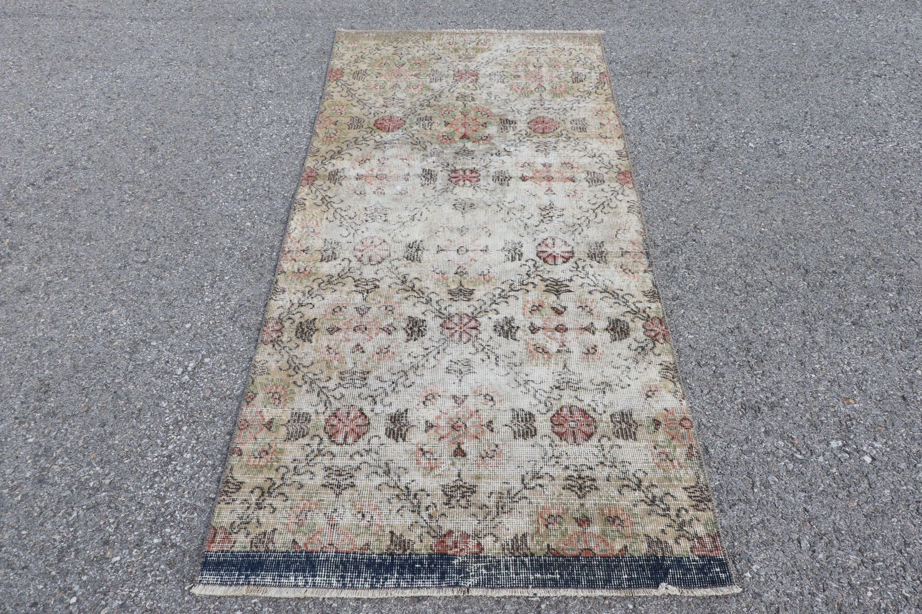 トルコ絨毯、色褪せた絨毯、装飾絨毯、6.6x3.1フィート、ウシャック