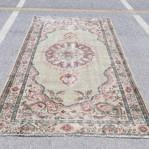 Turkish Rug, 5.4x9.3 ft Large Rugs, Rugs For Dining Room, Vintage Rug, Anatolian Rug, Beige Floor Rug, Bohemian Bedroom Rug