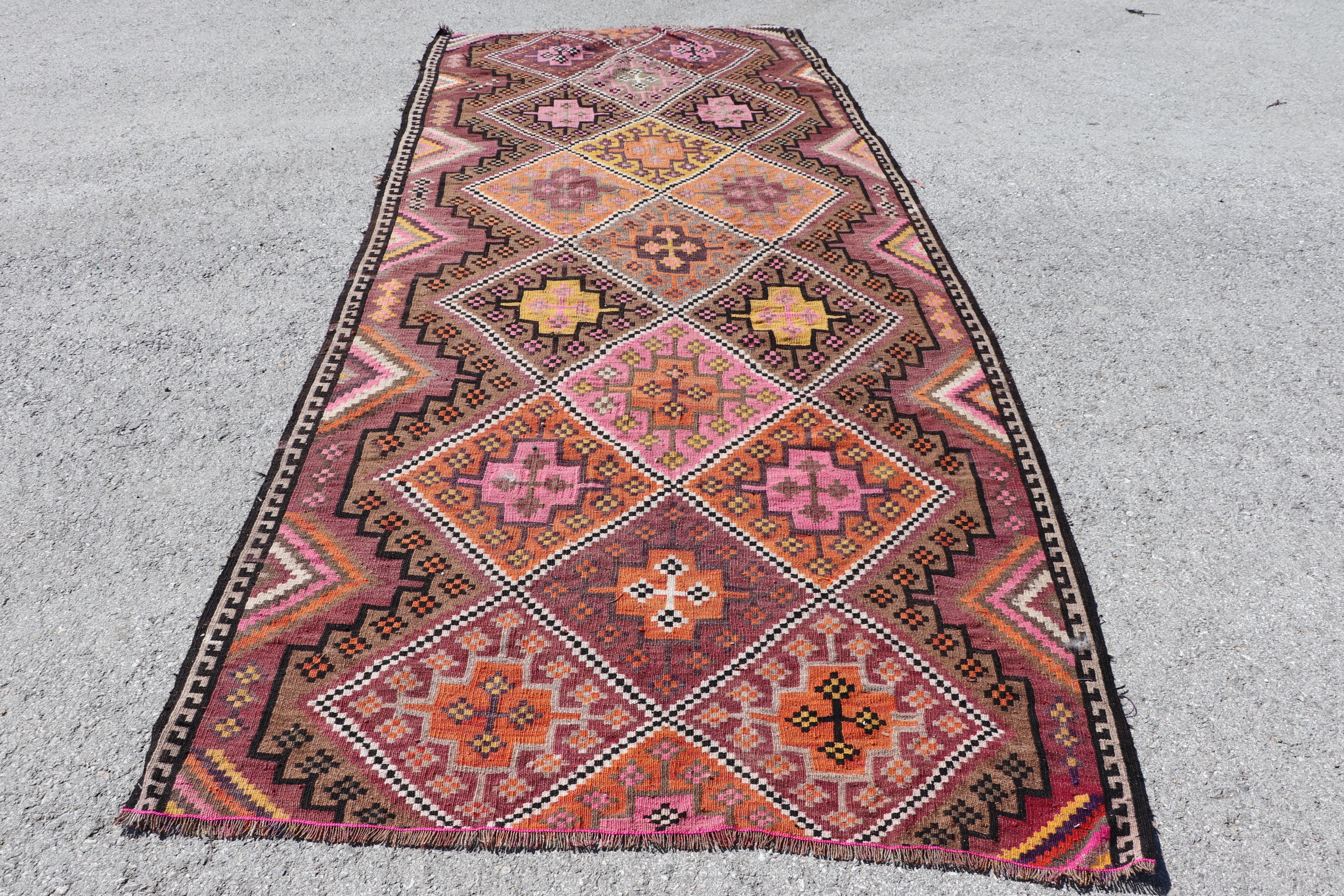 Pink Kilim, Turkish Kilim,