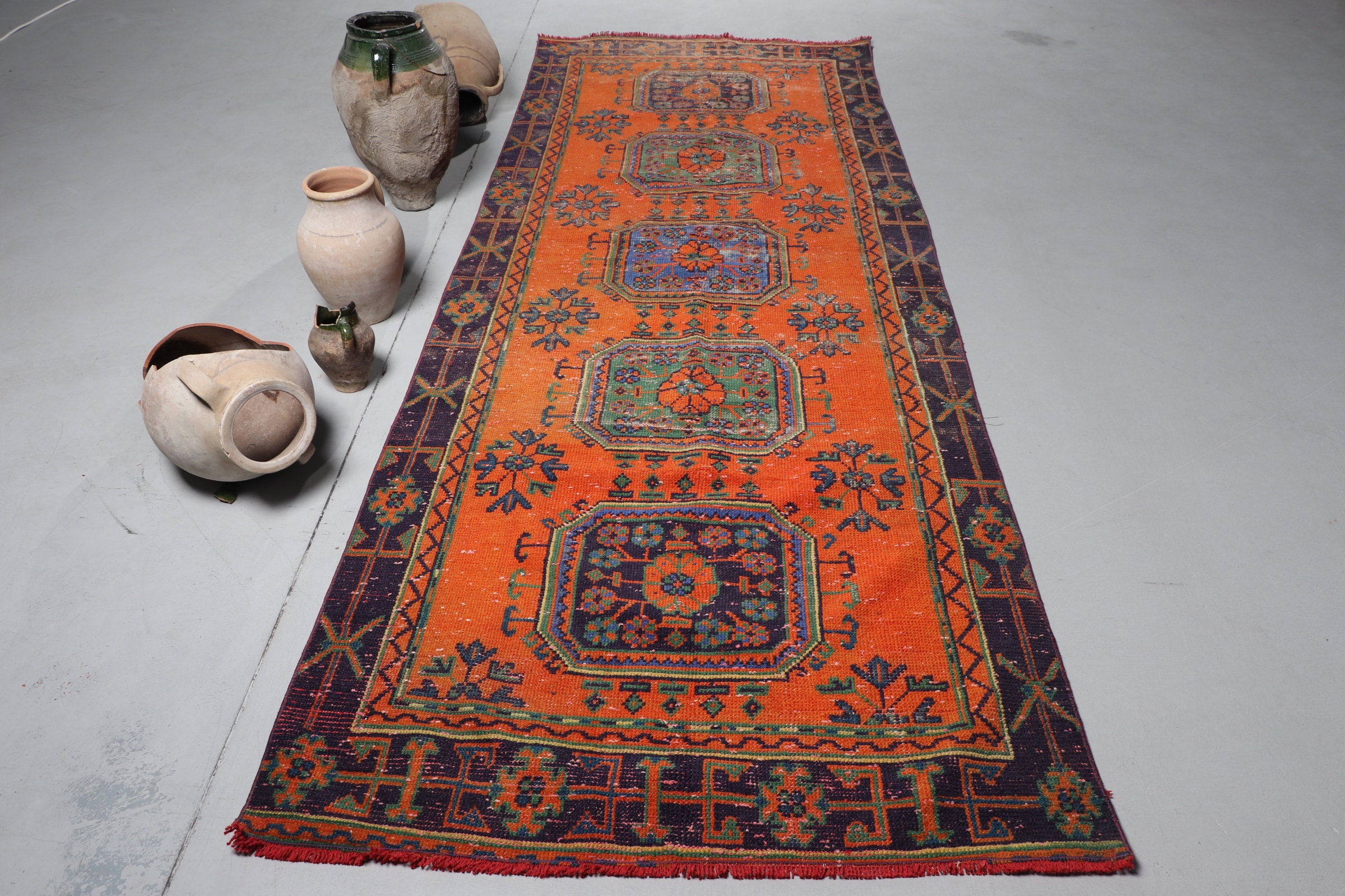 Antique Carpet Vintage Rug Turkish Rug 6970 Runner Rug 33x117 inches Beige Rug Outdoor Hallway Rug Anatolian Stair Carpet Antique Carpet Vintage Rug Turkish Rug 6970 Runner Rug 33x117 inches Beige Rug Outdoor Hallway Rug Anatolian Stair Carpet