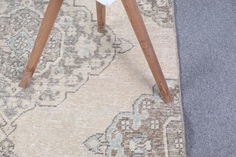 Turkish Patchwork Rugs Vintage Oushak Runner Rug 3x11.5 Ft (90x352 Cm), Turkish Beige ...