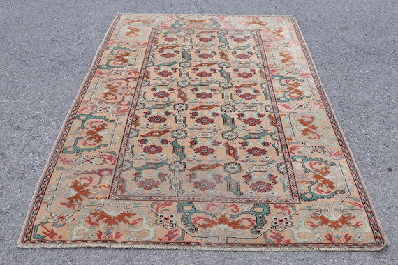 85×198 ViNTAGE TURKiSH RUG Vintage Rug, Area Carpet, Turkish Rug, Oushak Carpet, 63x85