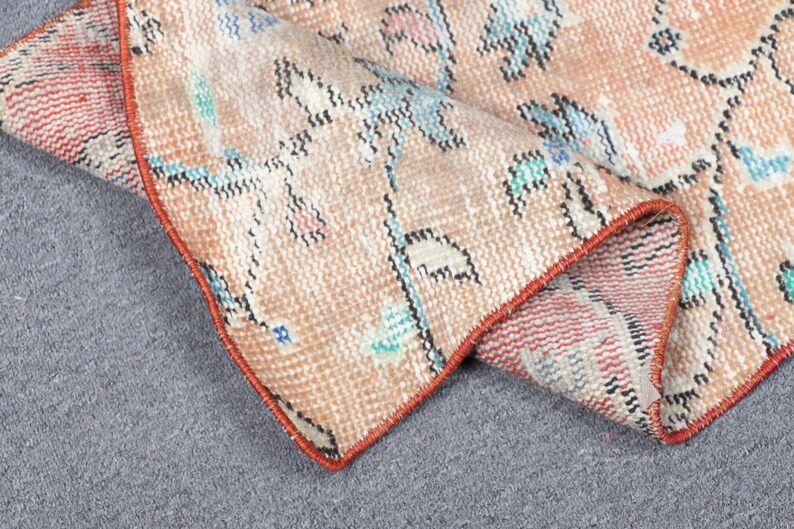 Turkish Rug, Small Rugs, Vintage Rug, Round Rug, Oushak Rug, Rugs for