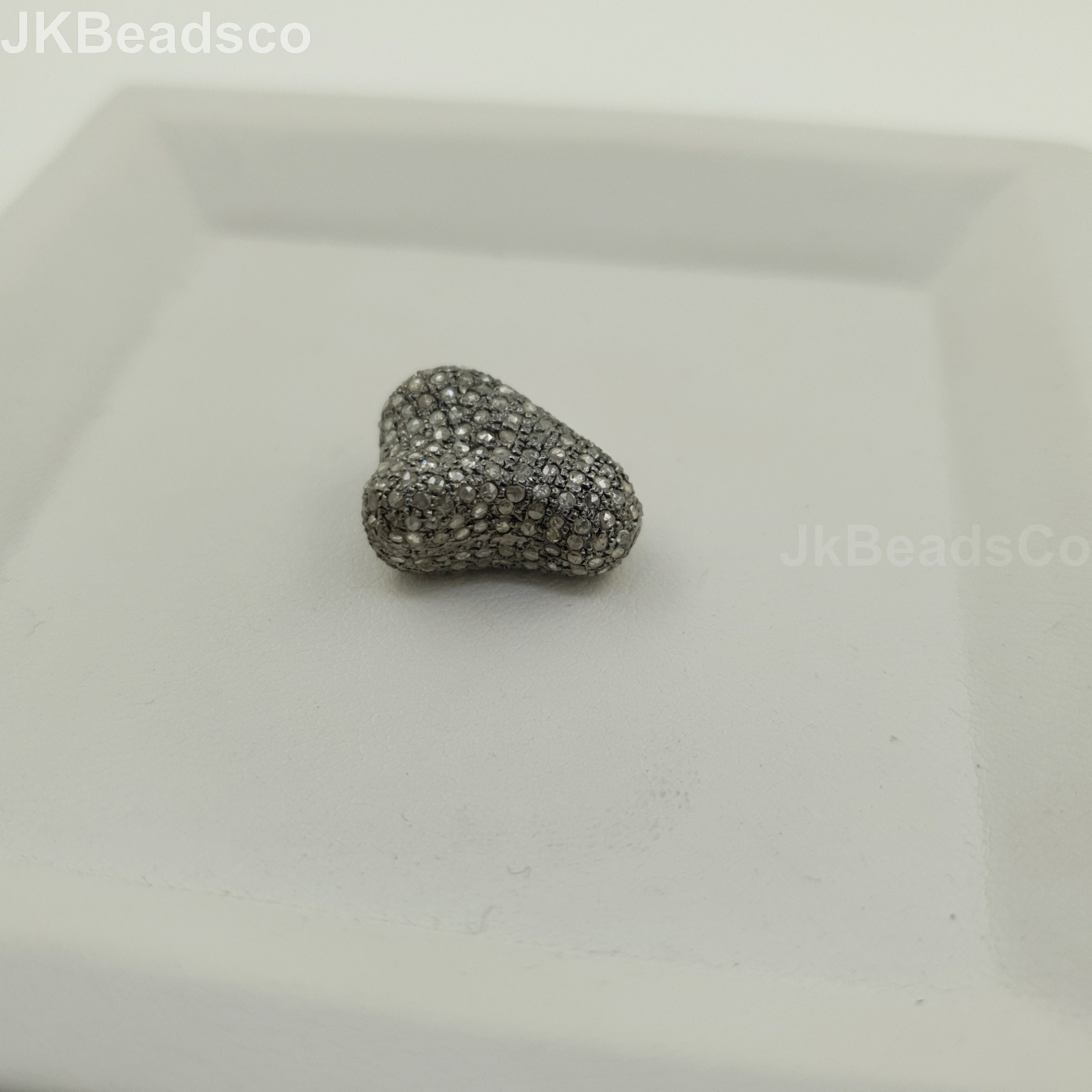 Diamond Peanut Beads ALL Diamond Findings Silver Sterling 925 Etsy