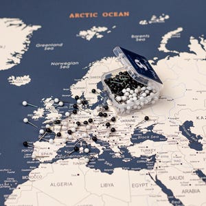 Chinches minimalistas para planner • Kit dúo negro & blanco • Packs 20–200