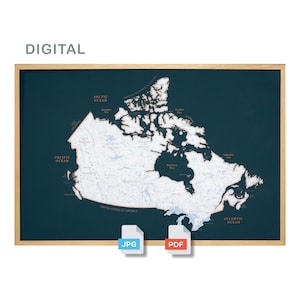 Carte détaillée téléchargeable pour impression et utilisation numérique, Explorez le Canada