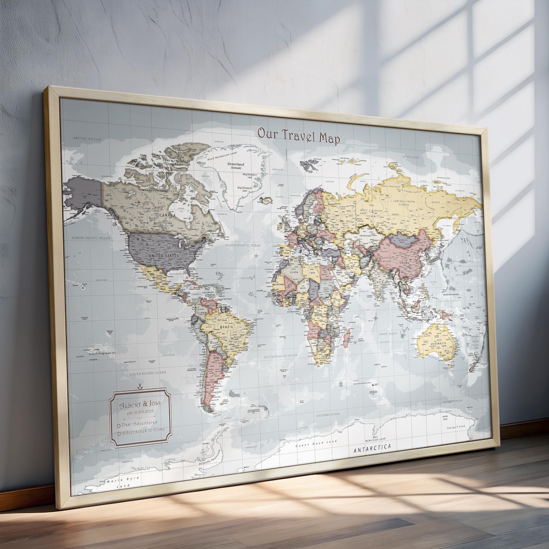 Push Pin World Map - Personalized Travel Map, Weltkarte Pinnwand - Etsy, image size:1080x1080
