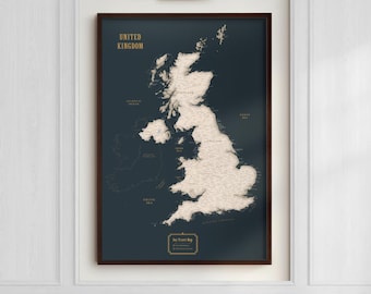 Karta över Storbritanniens häftstift – Personlig resekarta över Storbritannien
