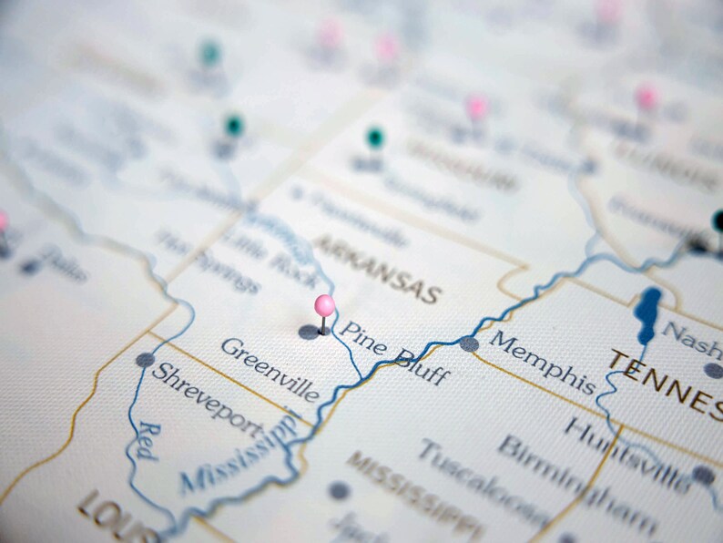 US Push Pin Map USA Travel Map US Pin Map - Etsy