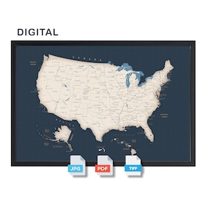 USA Karte Digitaldruck USA Map Download