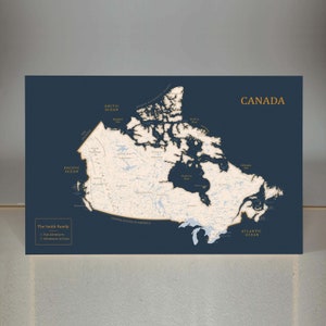 Canada map, Canada Pin Map, Push Pin Map of Canada, Canada Travel Map, Personalised Map Canada