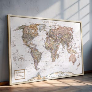 Weltkarte, personalisierte Pinnwand, individuelles Geschenk