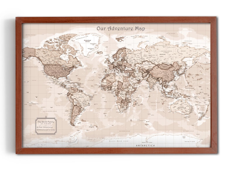 Custom Pin Map Travel Pin Maps Custom Push Pin Maps - Etsy